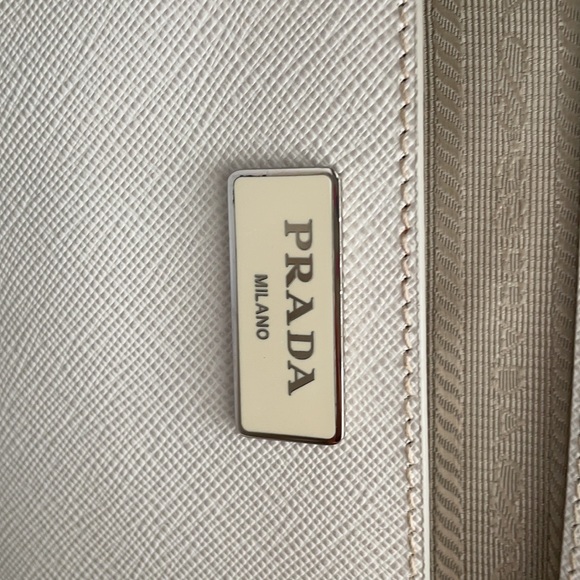 Prada Galleria Saffiano Talco Large Shoulder Bag - Picture 8 of 12